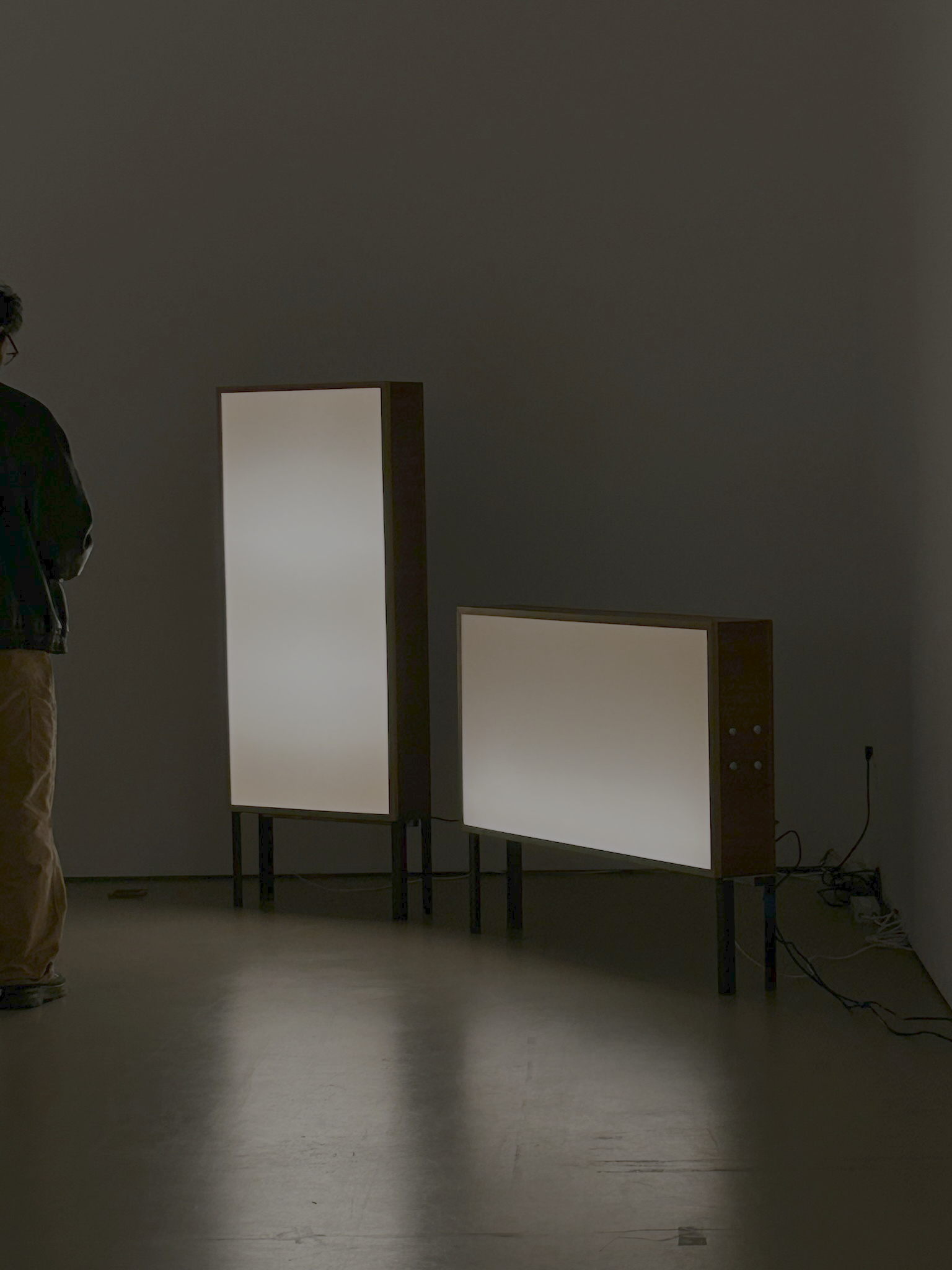 Lightboxes on display