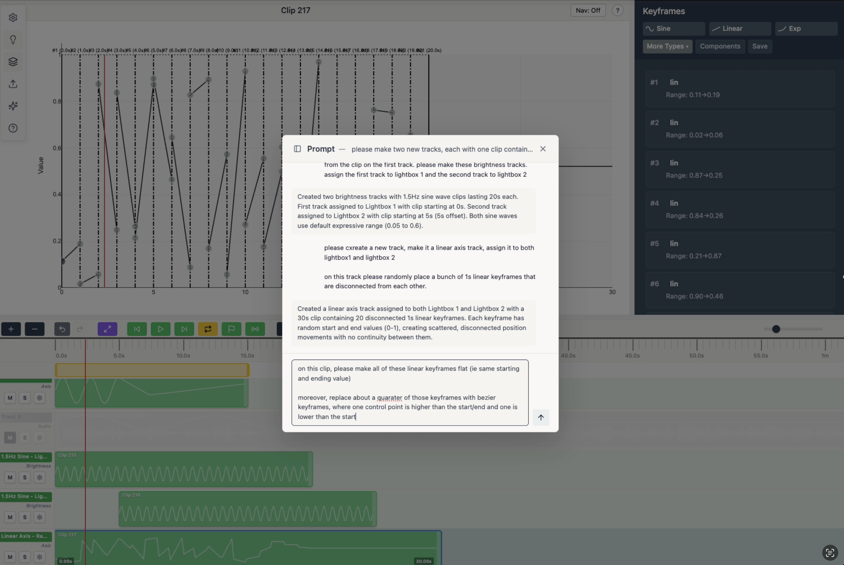 Generating light designs in Nuance with natural language